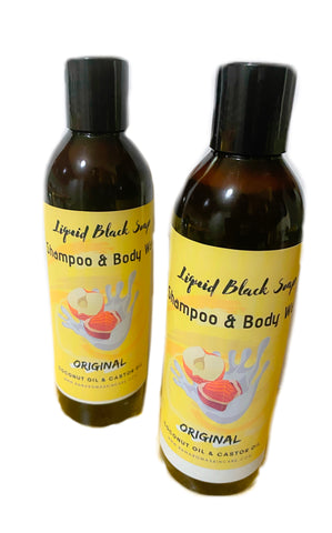 Liquid African Black Soap w. Coconut oil & Castor oil